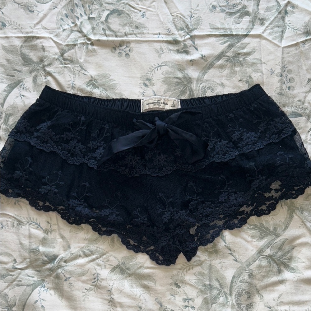 Abercrombie & Fitch Navy Lace Trim Panties